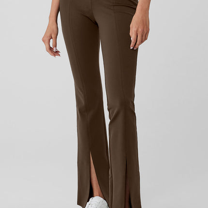alo Women's Airbrush High-Waist Flutter Legging - Espresso