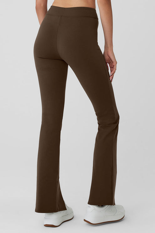 alo Women's Airbrush High-Waist Flutter Legging - Espresso