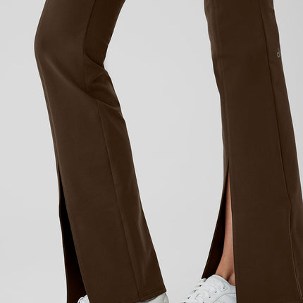 alo Women's Airbrush High-Waist Flutter Legging - Espresso