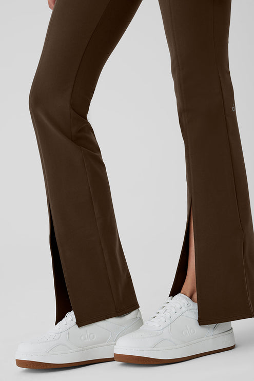alo Women's Airbrush High-Waist Flutter Legging - Espresso