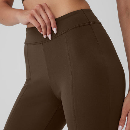 alo Women's Airbrush High-Waist Flutter Legging - Espresso