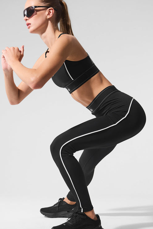 alo Women's Airlift High-Waist Suit Up Legging - Black/White