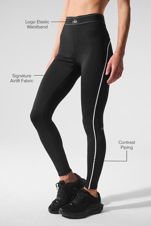 alo Women's Airlift High-Waist Suit Up Legging - Black/White