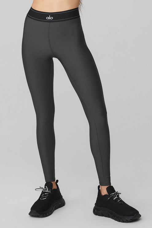 alo Women's Airlift High-Waist Suit Up Legging - Anthracite/Black