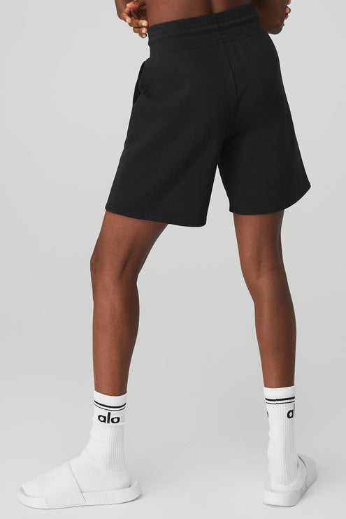 alo Women's High-Waist Easy Sweat Short - Black
