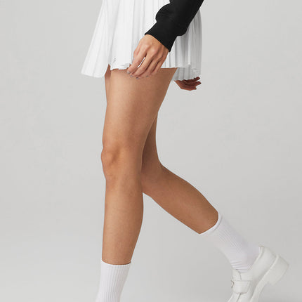 alo Women's Aces Tennis Skirt - White