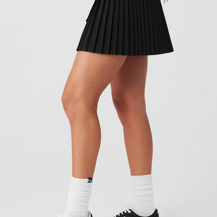 alo Women's Aces Tennis Skirt - Black