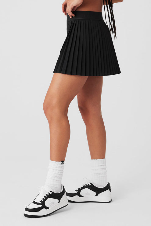alo Women's Aces Tennis Skirt - Black