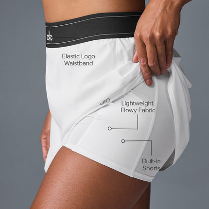 alo Women's Match Point Tennis Skirt - White