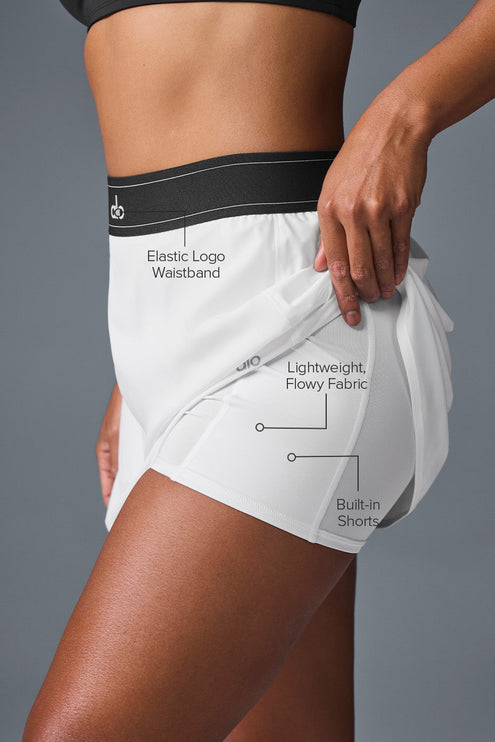 alo Women's Match Point Tennis Skirt - White