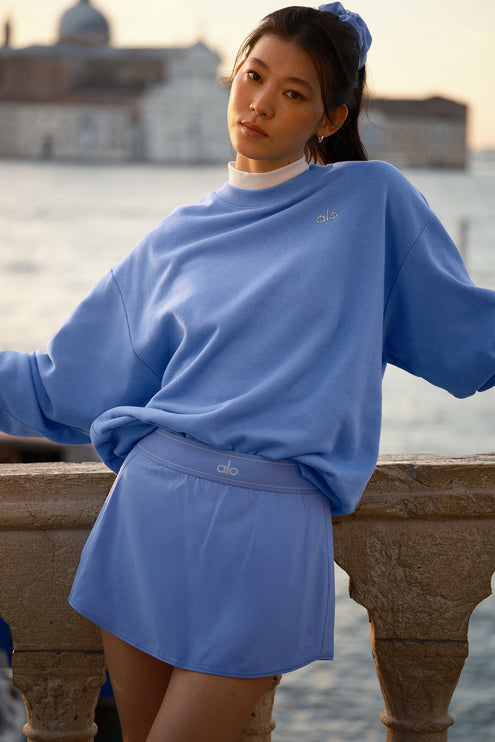 alo Women's Match Point Tennis Skirt - Crystal Clear Blue