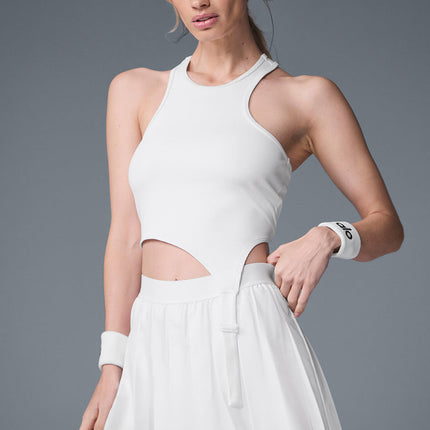 alo Women's Varsity Tennis Skirt - White