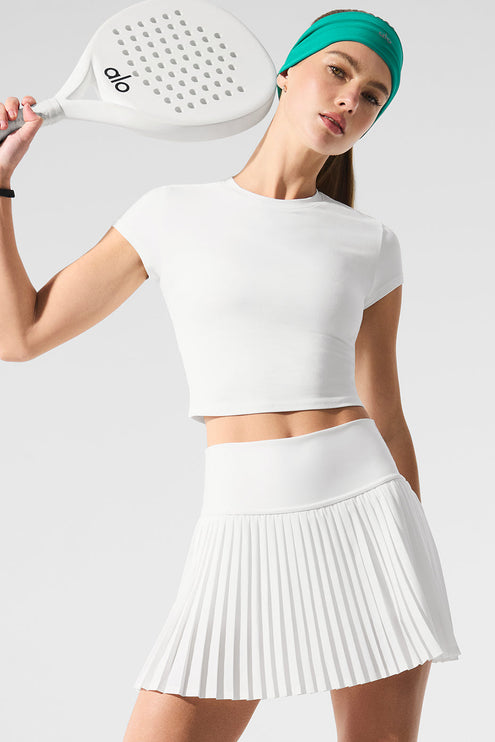 alo Women's Grand Slam Tennis Skirt - White