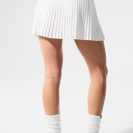 alo Women's Grand Slam Tennis Skirt - White