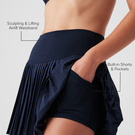 alo Women's Grand Slam Tennis Skirt - Navy