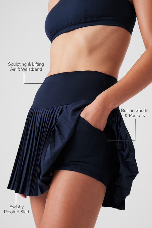 alo Women's Grand Slam Tennis Skirt - Navy