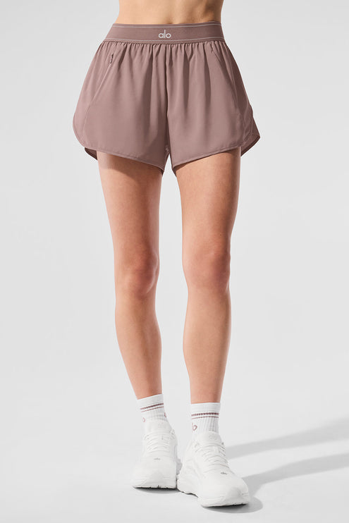 alo Women's Match Point Short - Mushroom