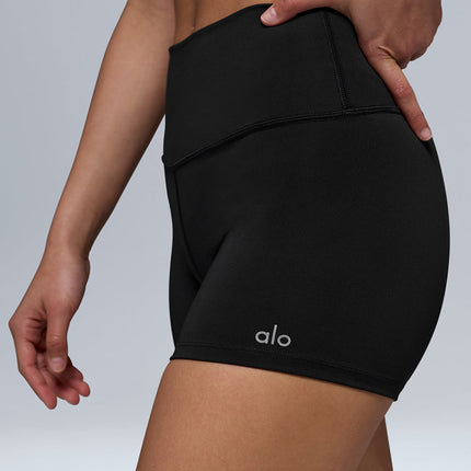alo Women's 3" High-Waist Airlift Short - Black