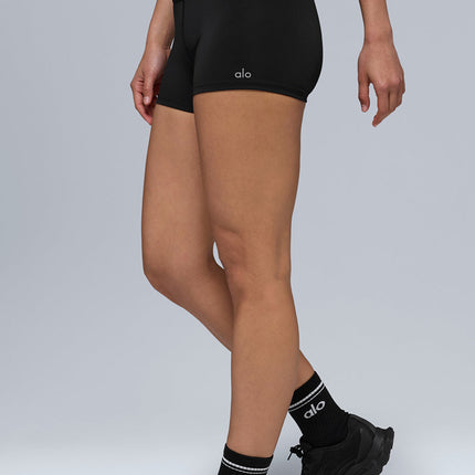 alo Women's 3" High-Waist Airlift Short - Black