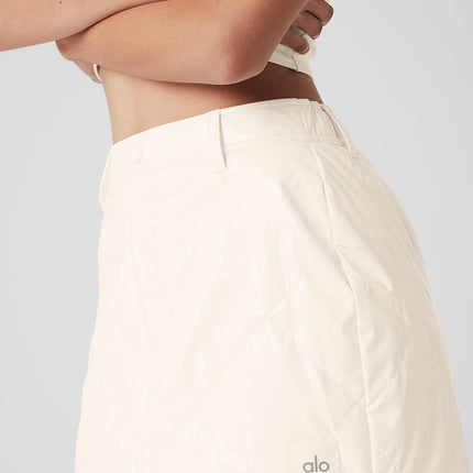 alo Women's Snomoto Puffer Mini Skirt - Ivory
