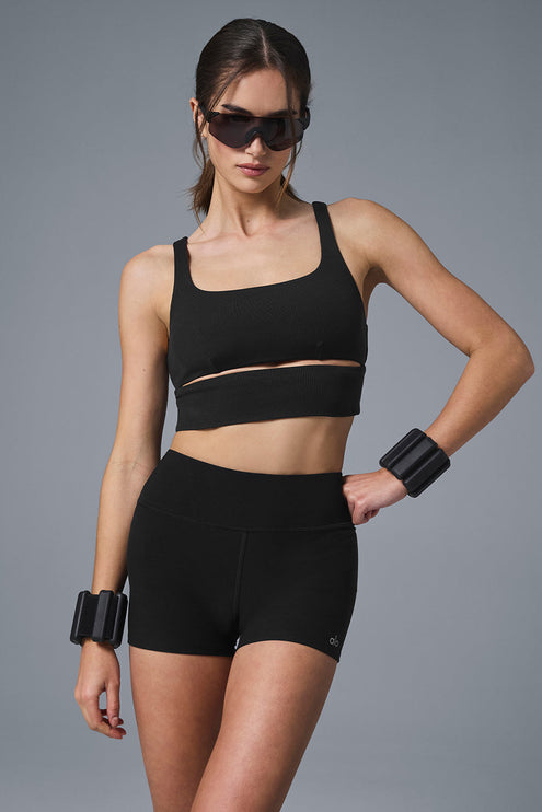 alo Women's Alosoft High-Waist Carefree Short - Black