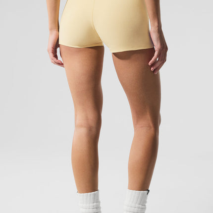 alo Women's Alosoft High-Waist Carefree Short - Warm Butter Heather