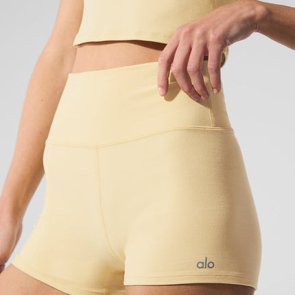 alo Women's Alosoft High-Waist Carefree Short - Warm Butter Heather