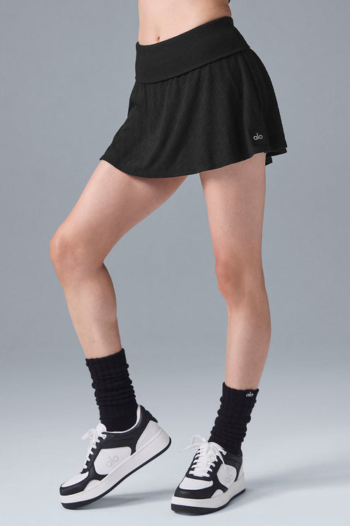 alo Women's Doubles Only Skirt - Black