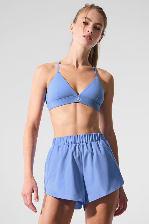 alo Women's Playmaker Dolphin Short - Crystal Clear Blue