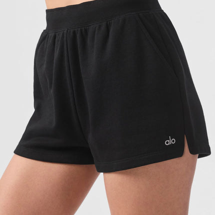 alo Women's Low Key Sweat Short - Black