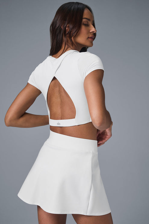 alo Women's Alosoft Backspin Skirt - White