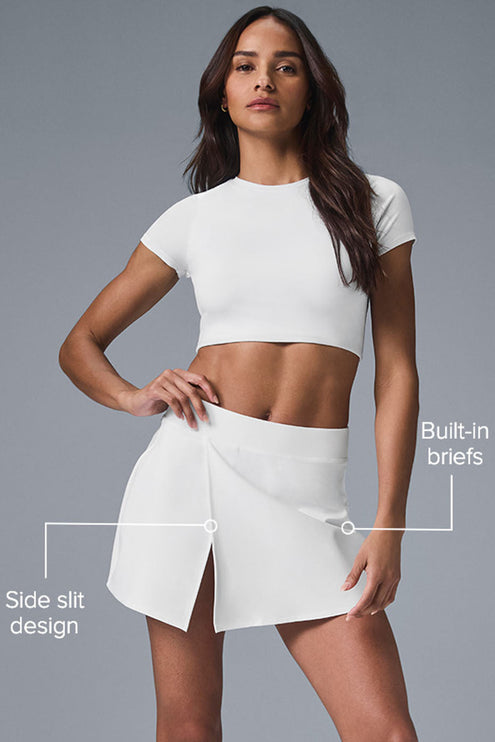 alo Women's Alosoft Backspin Skirt - White