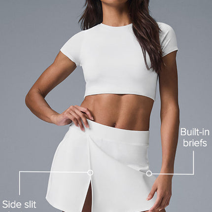 alo Women's Alosoft Backspin Skirt - White
