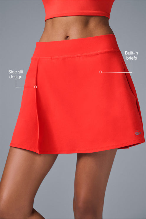 alo Women's Alosoft Backspin Skirt - Red Hot Summer