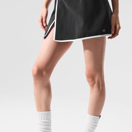 alo Women's Airbrush Streamlined Skirt - Black/White