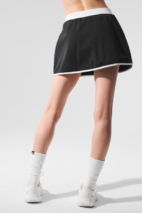 alo Women's Airbrush Streamlined Skirt - Black/White