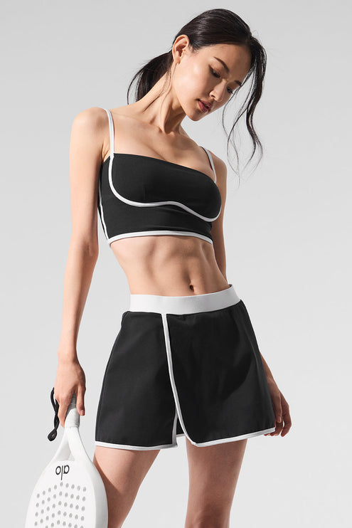 alo Women's Airbrush Streamlined Skirt - Black/White