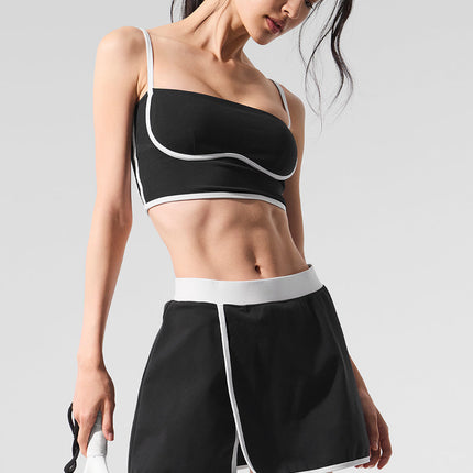 alo Women's Airbrush Streamlined Skirt - Black/White