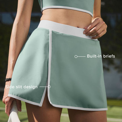 alo Women's Airbrush Streamlined Skirt - Botanical Green/Ivory