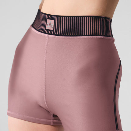 alo Women's Airlift High-Waist Line Up Short - Smoky Quartz