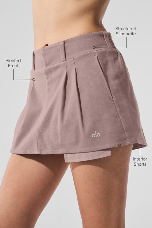 alo Women's Good Days Mini Skirt - Mushroom