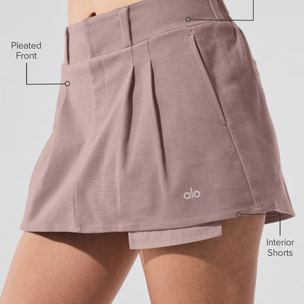 alo Women's Good Days Mini Skirt - Mushroom