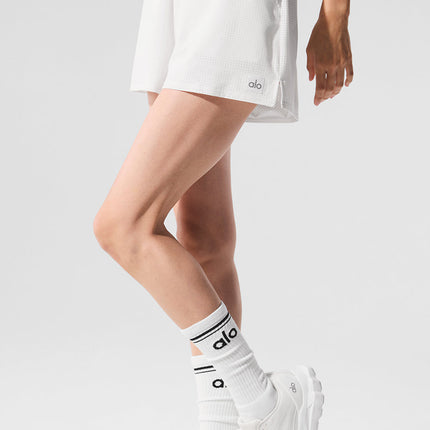 alo Women's Mesh Mirage Short - White