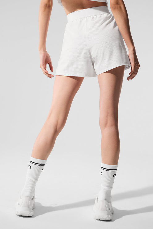 alo Women's Mesh Mirage Short - White