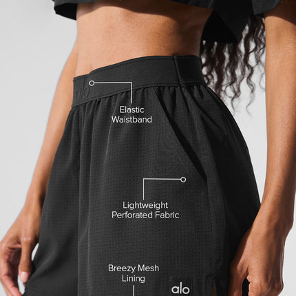 alo Women's Mesh Mirage Short - Black