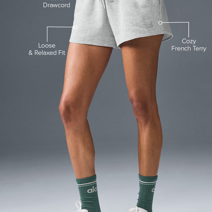 alo Women's Accolade Short - Athletic Heather Grey