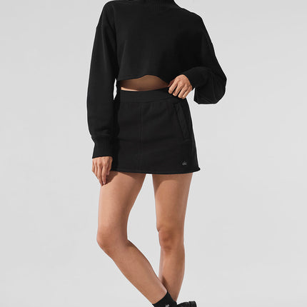 alo Women's Polar Fleece Wintry Mix Skirt - Black