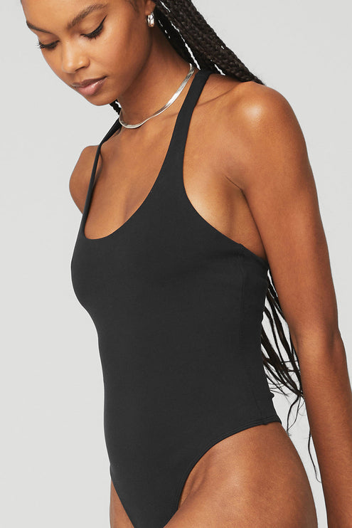 alo Women's Sleek Back Bodysuit - Black