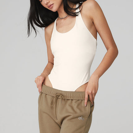 alo Women's Sleek Back Bodysuit - Ivory