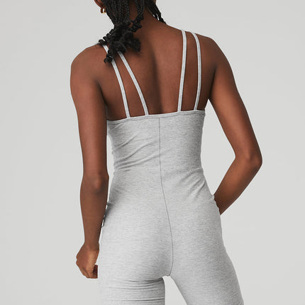 alo Women's Alosoft Suns Out Onesie - Athletic Heather Grey